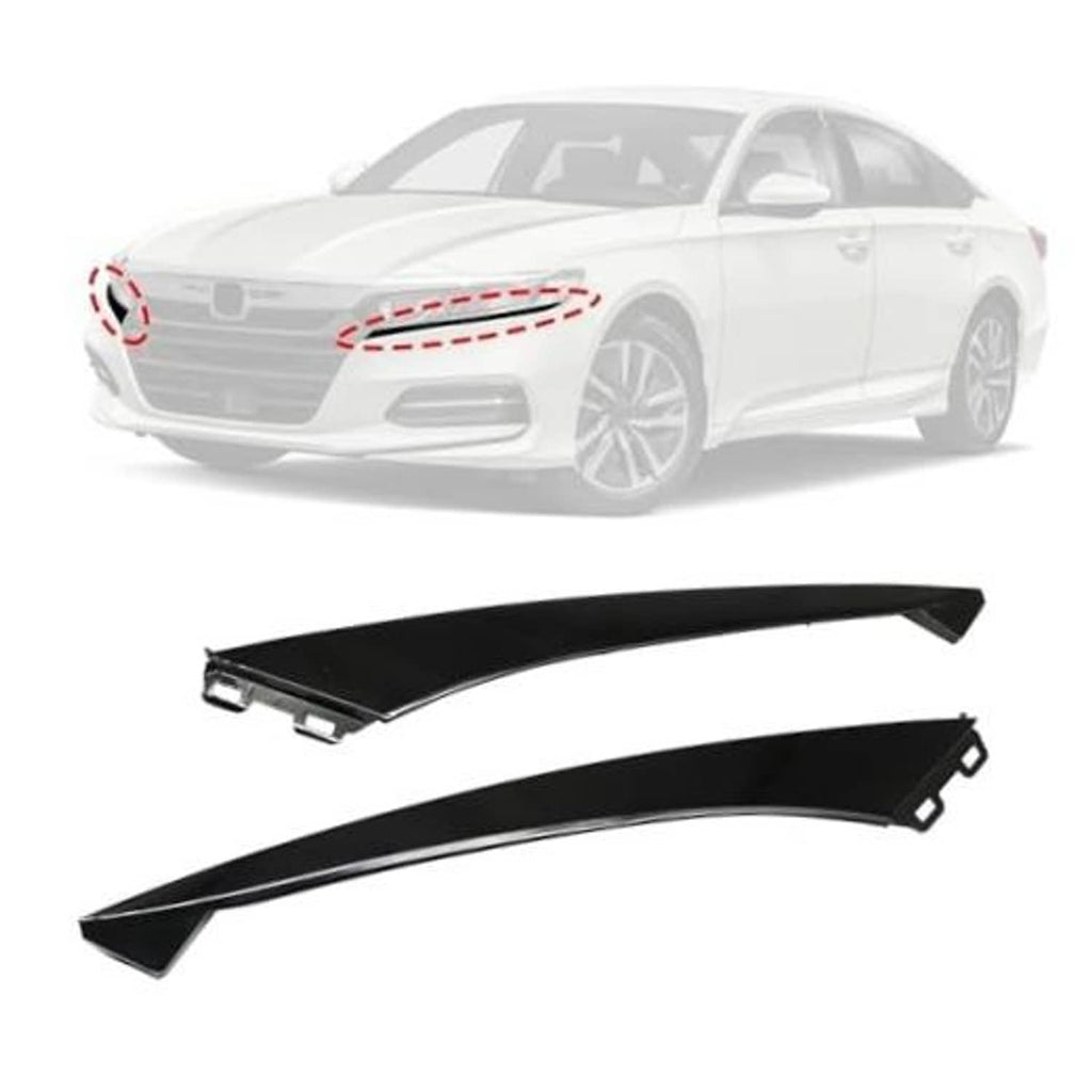Black lower grille molding trim, driver and passenger side replacement pieces