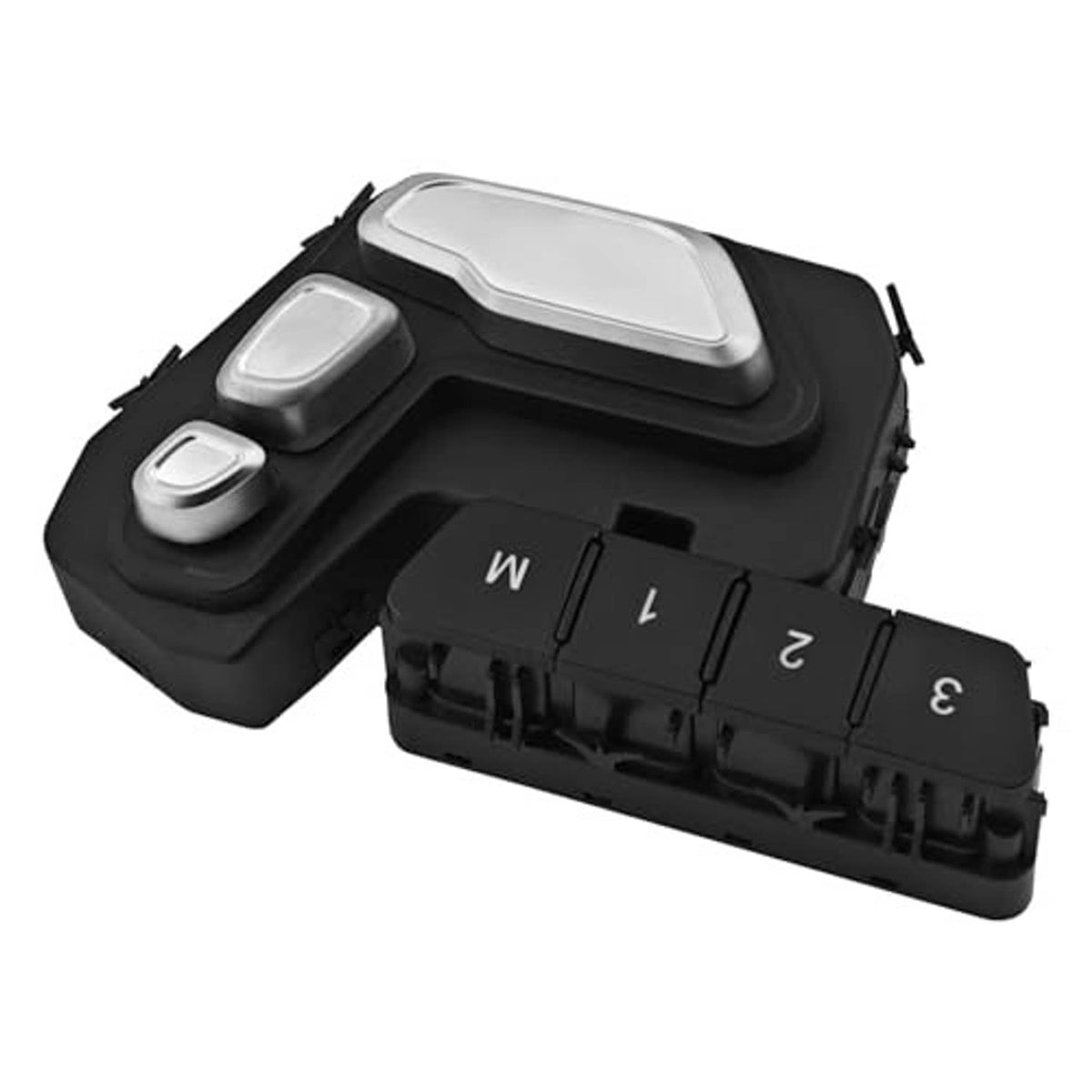 Black seat adjustment switch with white control buttons and 1,2,3,W,L lettering