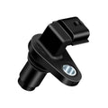Camshaft position sensor with black housing and silver mounting ring