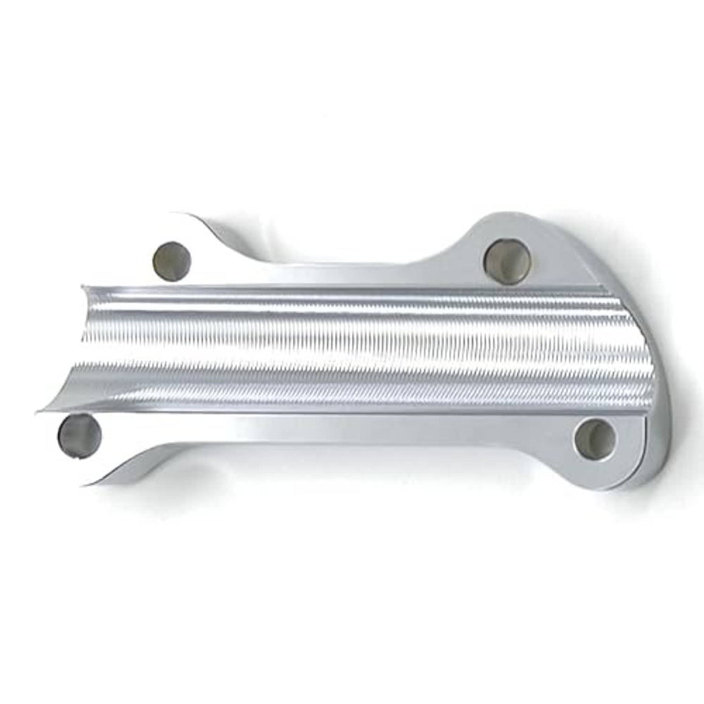 Chrome threaded adjustment bar with long ribbed section and two side mounting holes