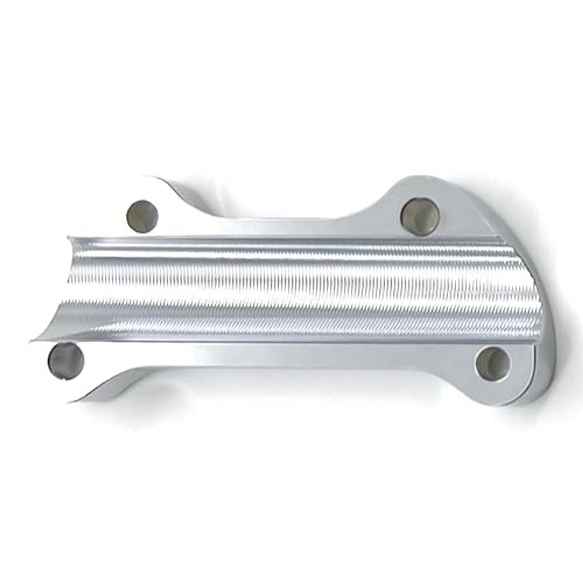 Chrome threaded adjustment bar with long ribbed section and two side mounting holes