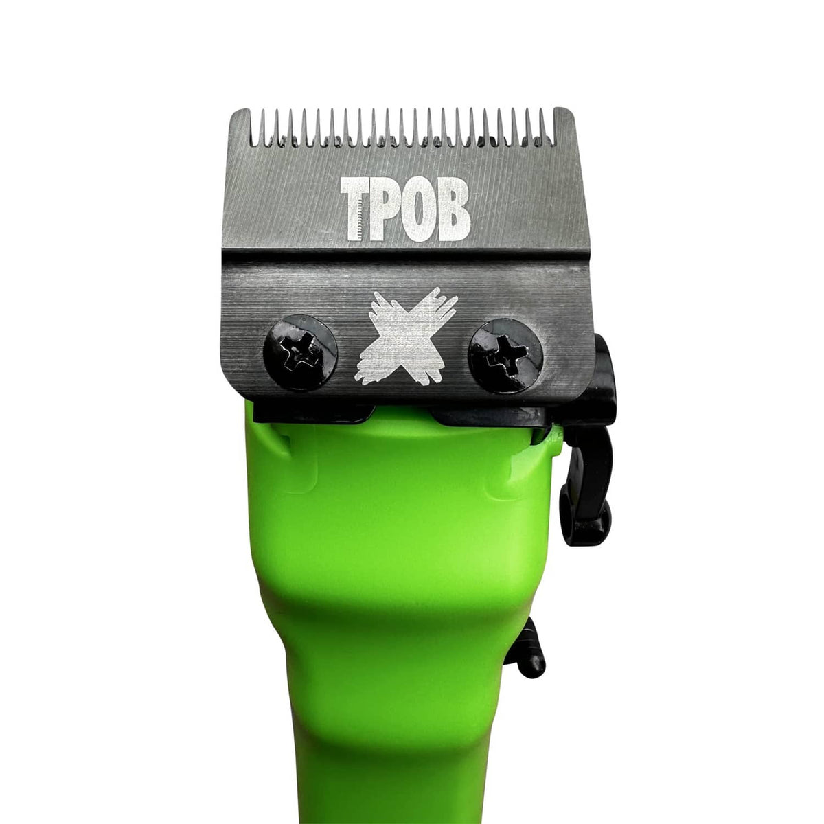 TPOB green hair clipper blade head with guard comb and screw mounts
