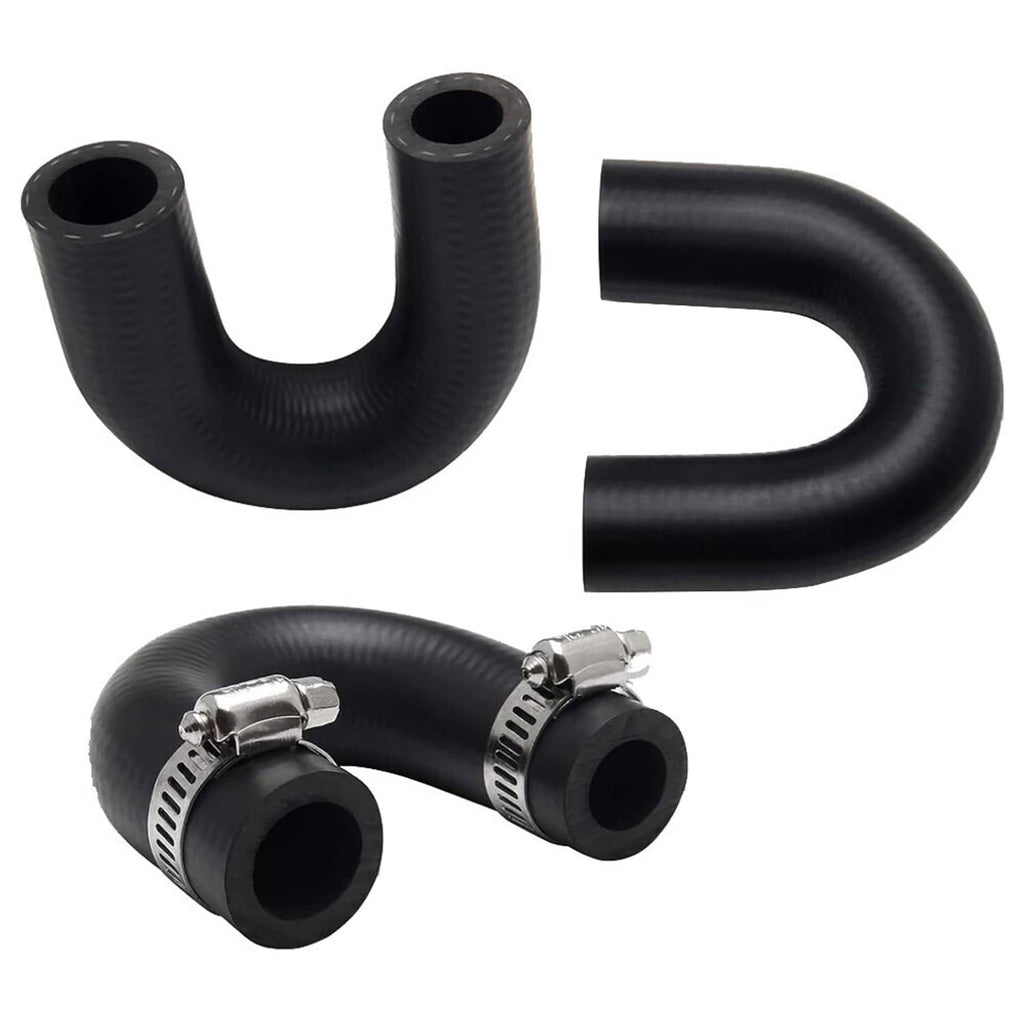 Black coolant crossover hose with two separate clamp-ready ends