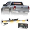 Traffic light bar with amber and white 48-LED strip and controller with wiring harness