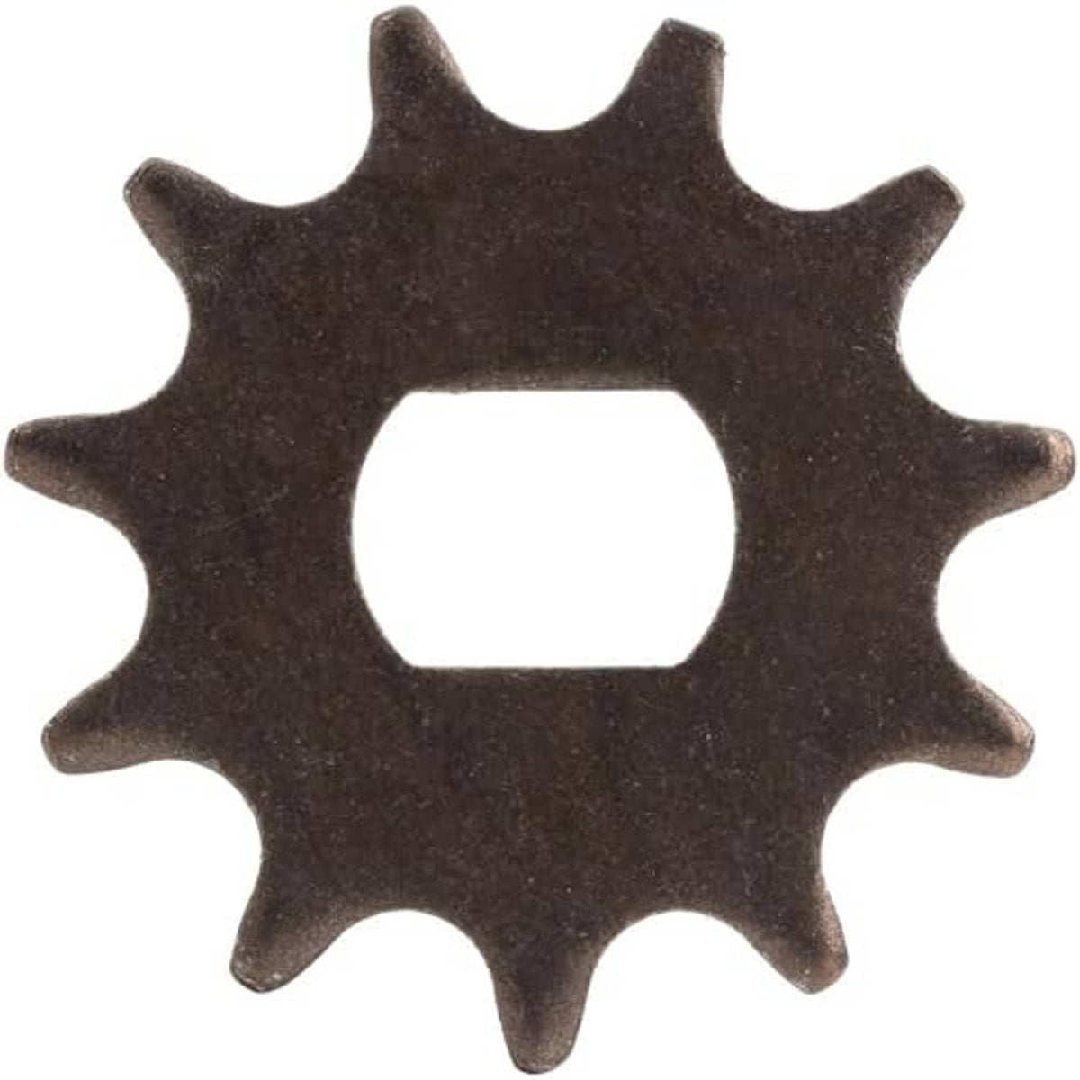 Steel 11-tooth sprocket wheel with central square mounting hole