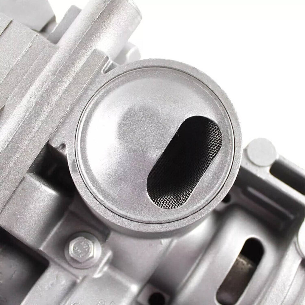 Oil pump inlet filter screen with round metal housing and mesh insert