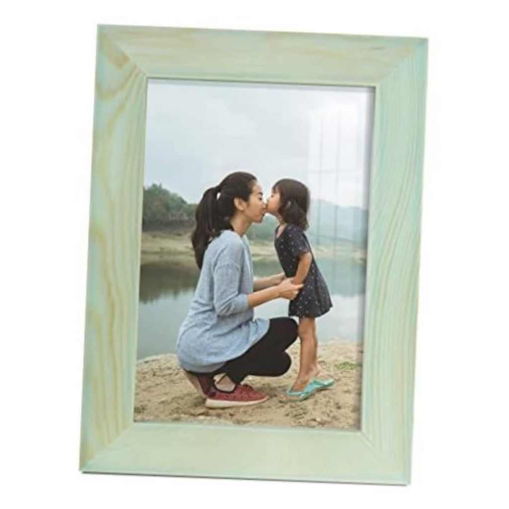 Seafoam green solid wood 4x6 picture frame with inner photo opening