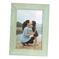 Seafoam green solid wood 4x6 picture frame with inner photo opening