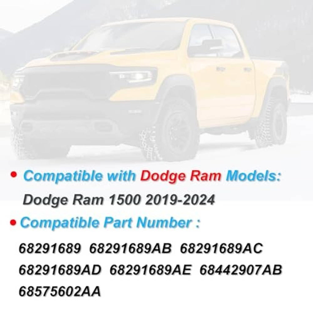 Compatibility card showing Dodge Ram 1500 2019-2024 and part number list