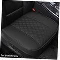 Black quilted car seat bottom protector with contoured padded surface