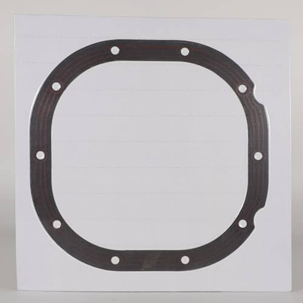 Rear differential cover gasket, dark gray ring with bolt holes on a sheet