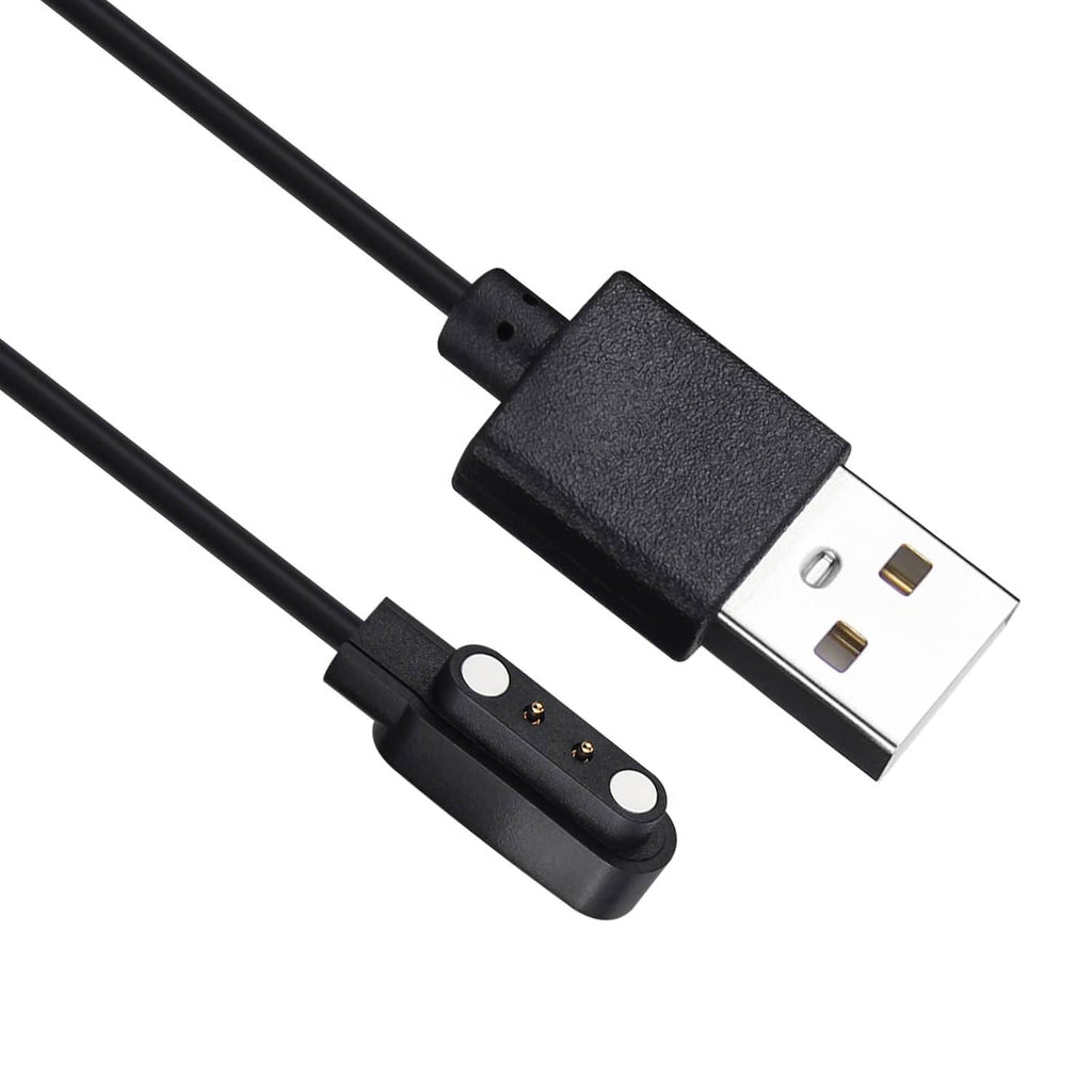 Black USB power cable with magnetic charging plug and connector tips