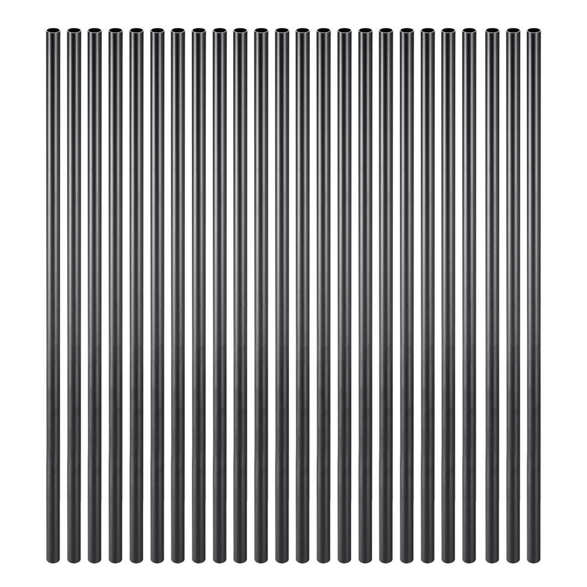 Aluminum deck balusters, black, with top caps pack of 51 spindles
