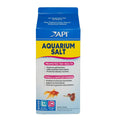 Aquarium salt box by API for freshwater fish, blue and yellow front label