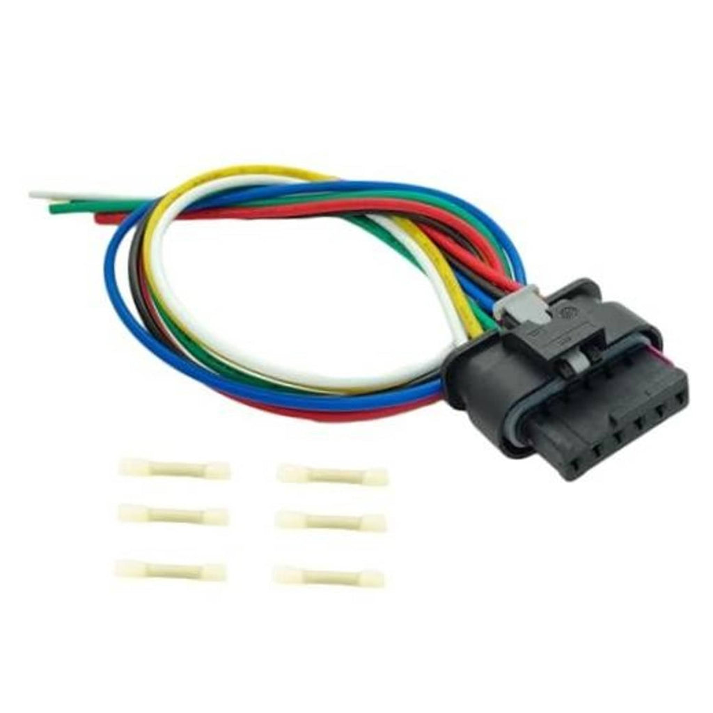 6-pin electronic throttle body wiring harness pigtail with multicolor wires and plug