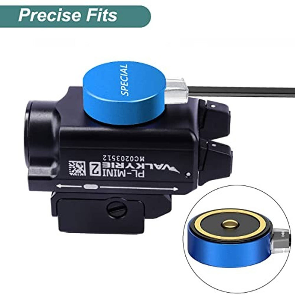 Magnetic charging adapter with blue cap on black connector cable end