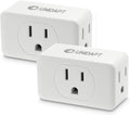 White 3-way outlet extender adapters (2 pack) with grounded prongs