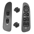 Window switch and bezel panel with door lock buttons, dark gray