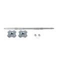 Rear axle shaft with wheel hub flanges and hub nuts, metal parts kit for ATV