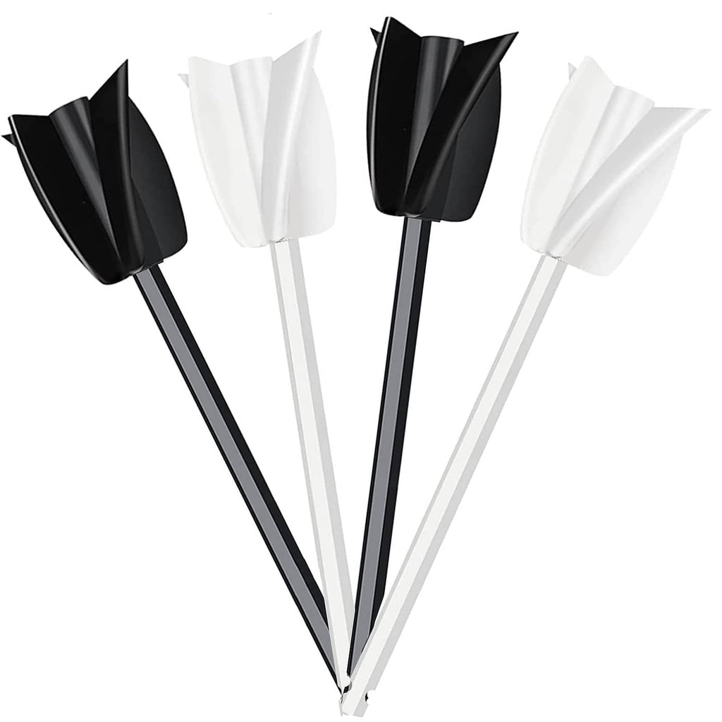Resin epoxy drill mixer paddles set of 4, with white and black spiral mixing blades