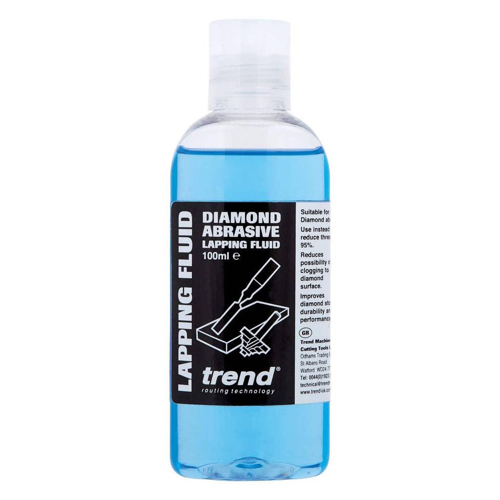 Blue diamond abrasive lapping fluid bottle with clear cap, 3.4 fl oz