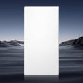 White HDPE plastic sheet board, upright rectangular panel.