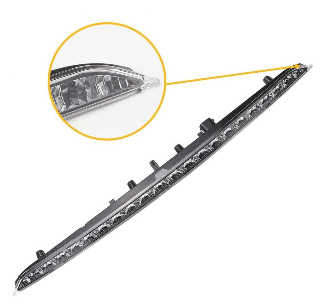 LED third brake light bar with clear lens and reflective segments