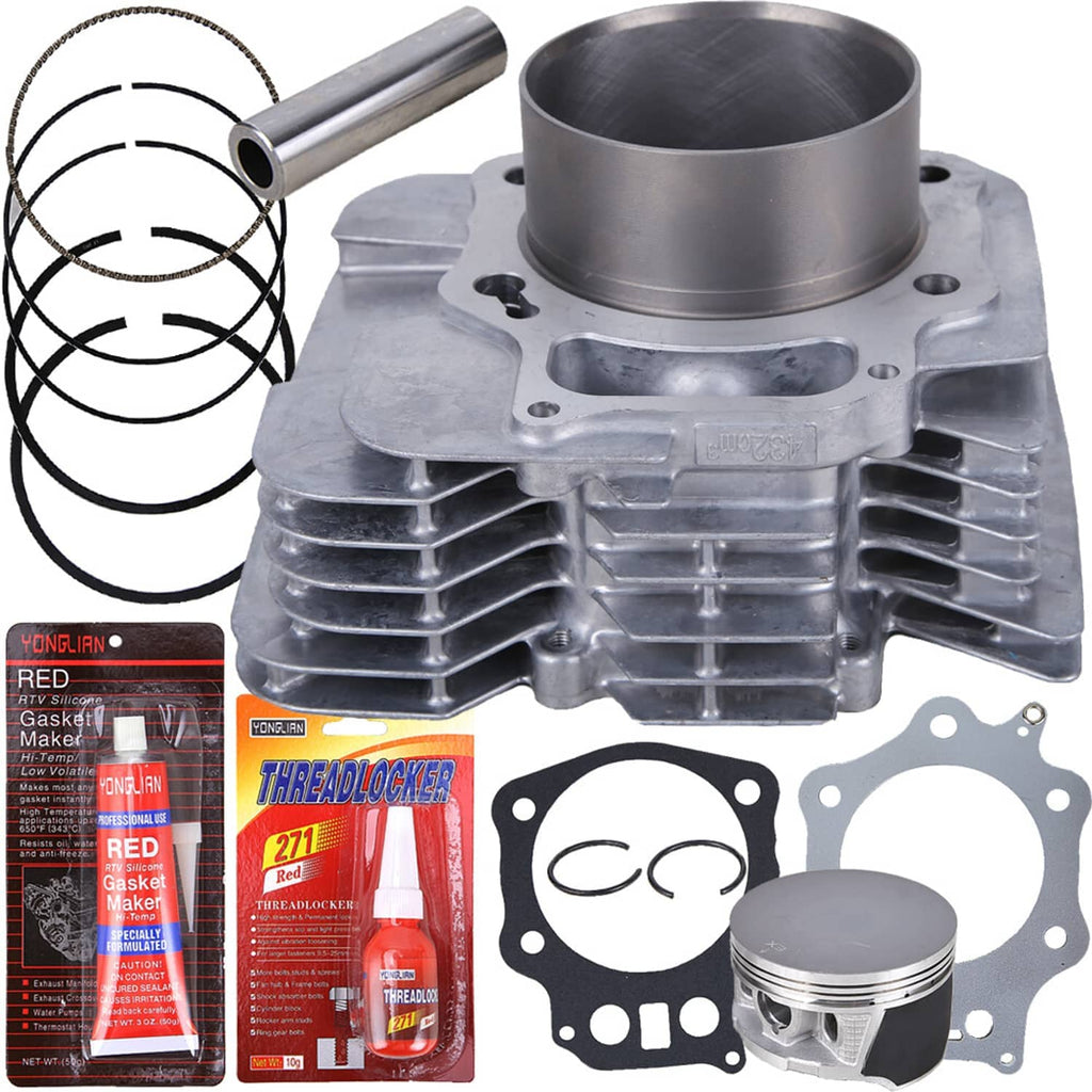 Engine cylinder rebuild parts kit: cylinder block, piston, rings, and gaskets