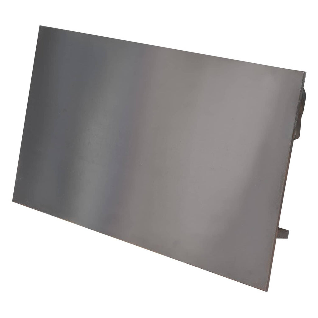 Steel mounting plate bracket with side cutouts and dark gray finish