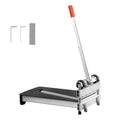 Adjustable floor tile cutter tool with black base and orange grip handle