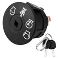 Black 4-position ignition switch with key and two key rings