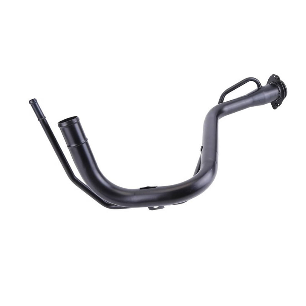 Fuel tank filler neck pipe, black metal U-shaped tube with mounting bracket