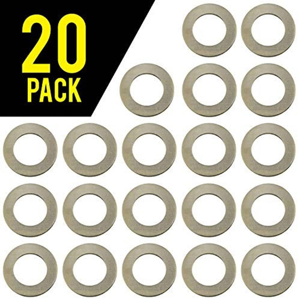 20-pack of round metal drain plug gasket washers with center holes