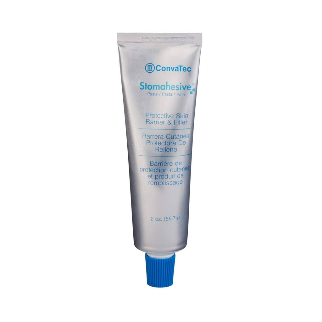 Protective skin barrier paste tube, 2 oz, blue ribbed cap
