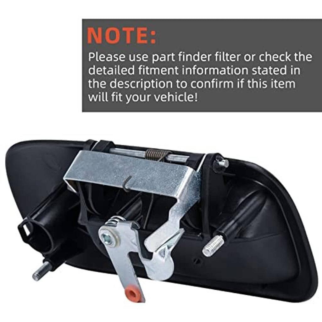Exterior door handle inner latch with metal bracket, springs, and black casing