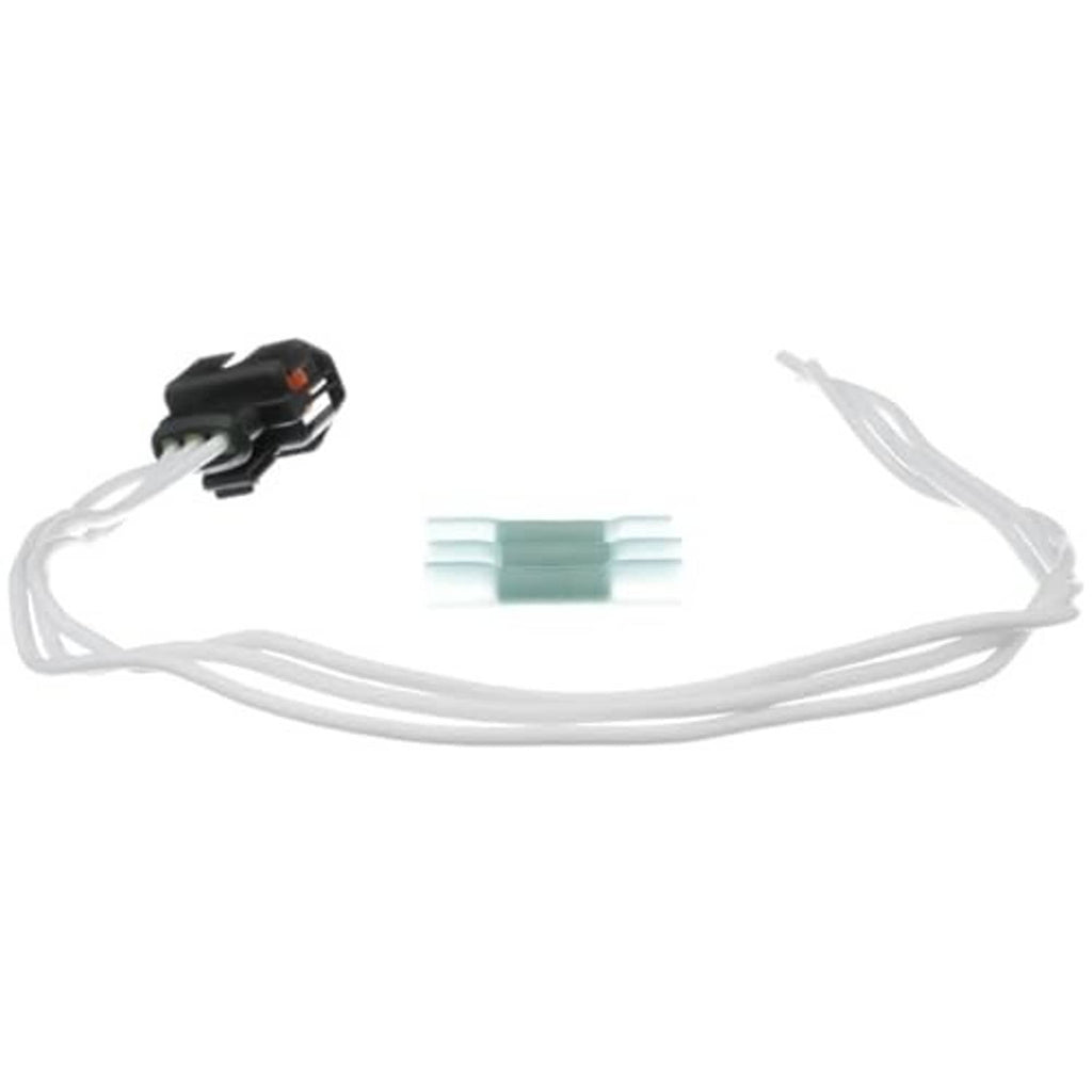 Cam sensor wiring pigtail with black plug, light green coupler and white lead wires