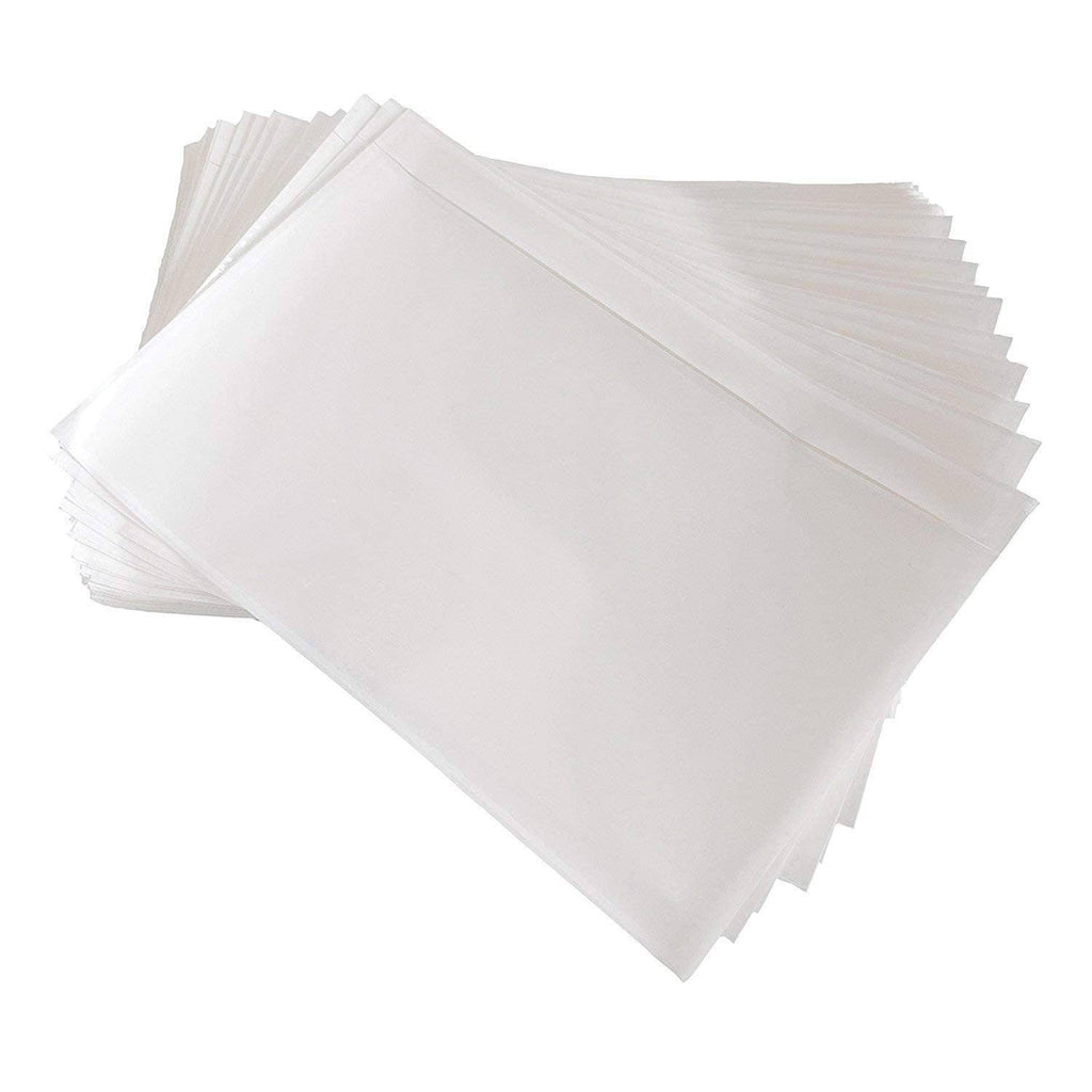 Stack of clear top-loading packing list pouches