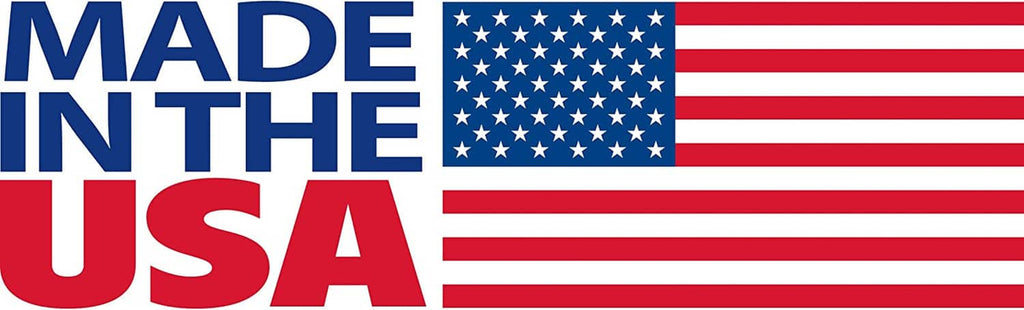 Made in the USA badge with U.S. flag graphic
