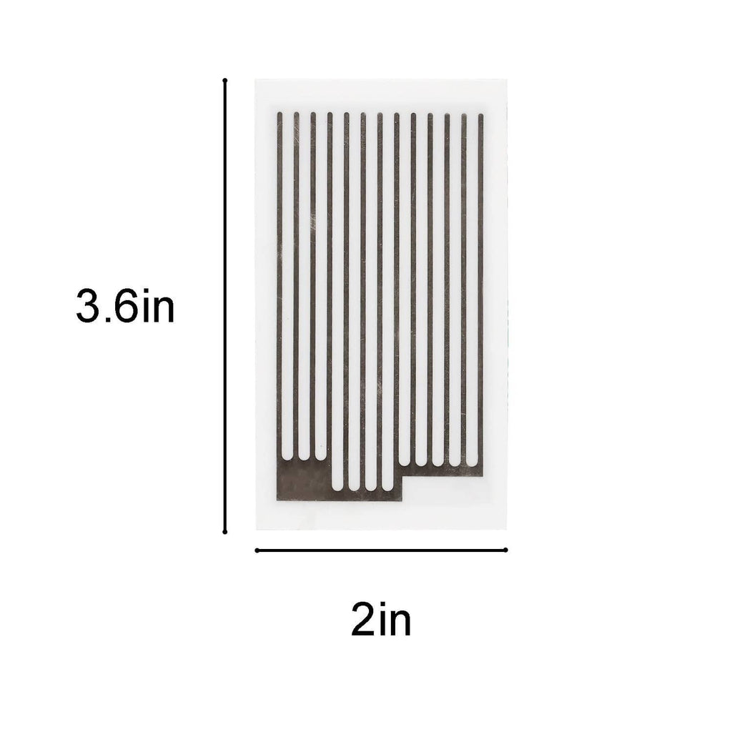 Ceramic ozone plate replacement dimensions shown: 3.6 in by 2 in rectangular panel