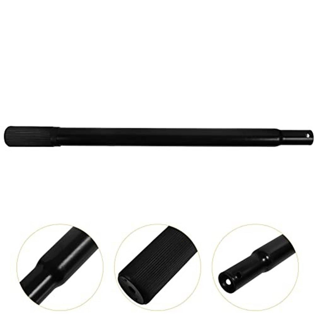 Black floor jack handle replacement bar with textured grip and round end hole