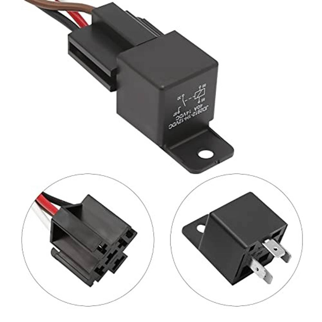 Black electric fan sensor switch module with mounting bracket and multi-pin connector