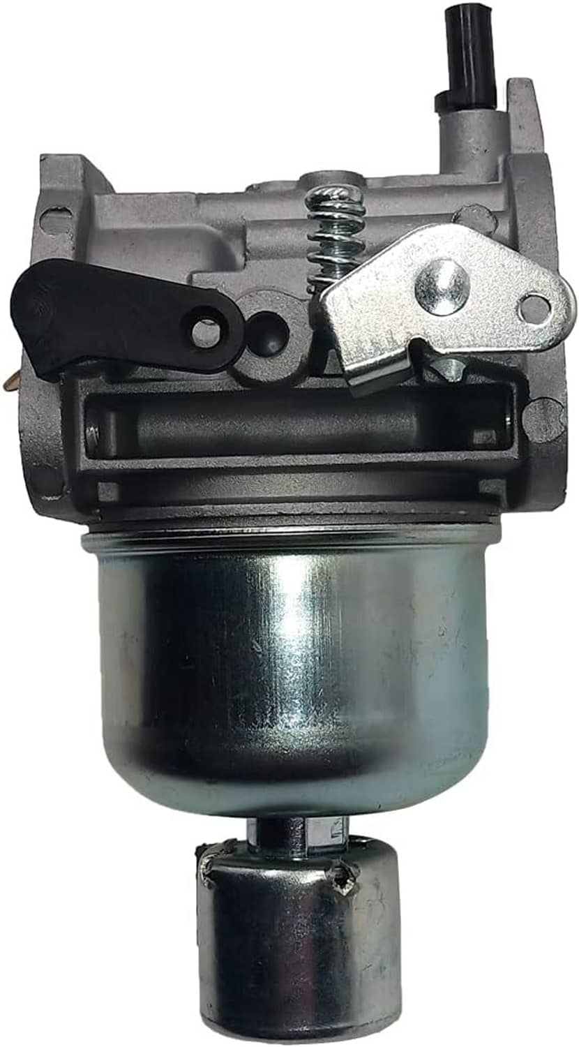 Carburetor body with throttle linkage and black fuel connector fittings