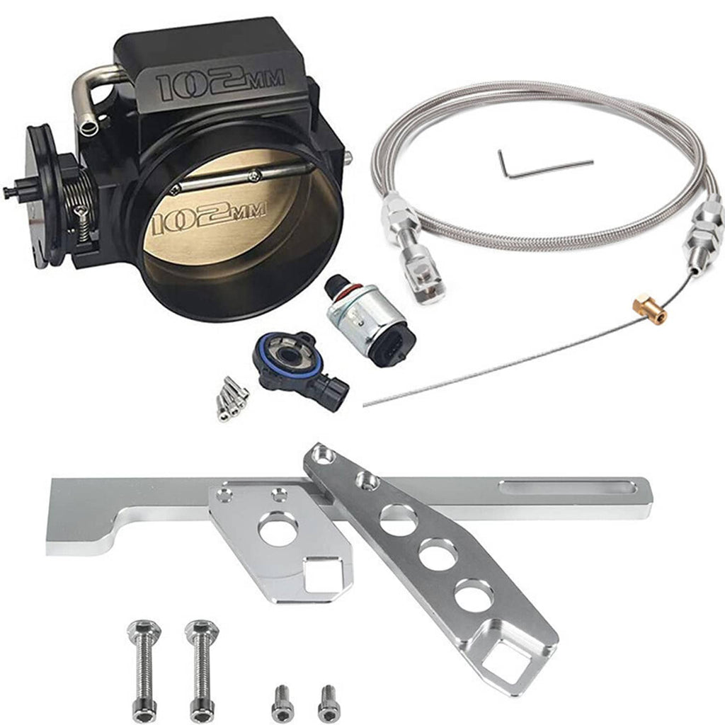 Throttle cable and sensor wiring with mounting brackets for 102mm throttle body