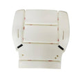 Cream foam seat cushion insert with red-stitched seams and side tabs