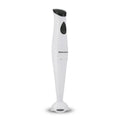 White immersion hand blender with black button and detachable blending shaft
