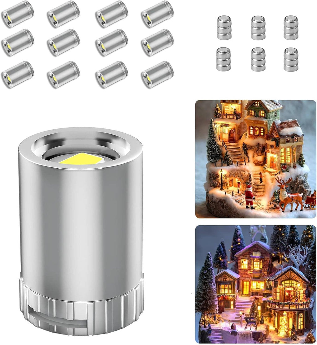 Mini LED spotlight light head with silver metal housing and yellow lens