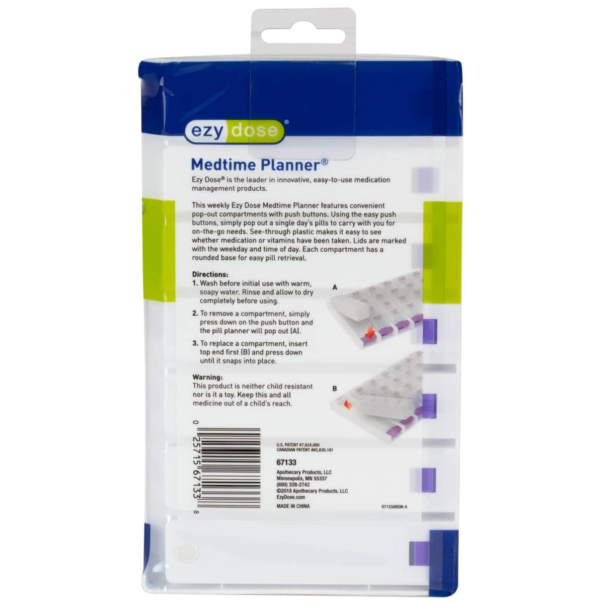 Ezy Dose Medtime Planner pill organizer in retail package