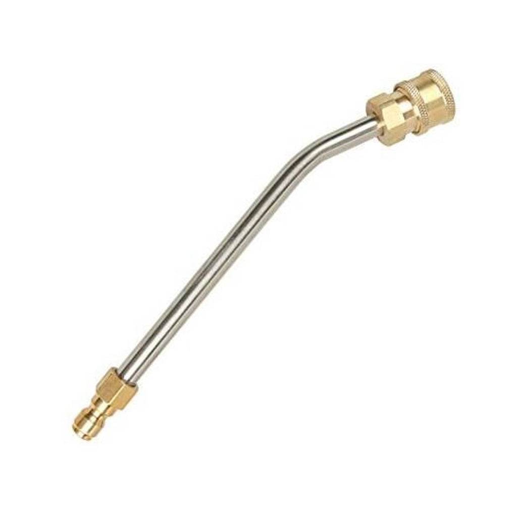 7-inch gutter cleaner attachment with curved stainless wand and brass quick-connect ends