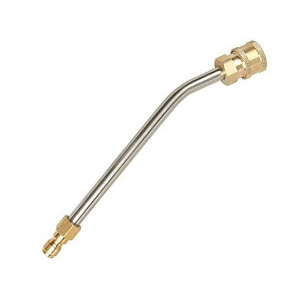 7-inch gutter cleaner attachment with curved stainless wand and brass quick-connect ends