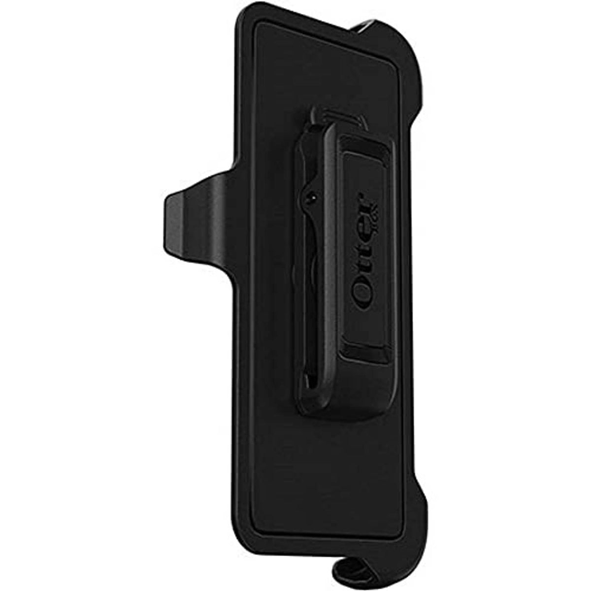 Black phone holster replacement with belt clip and front strap detail